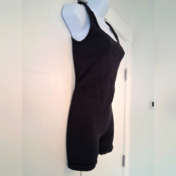 Gypsy + Jade/ Black Ribbed Sleeveless Romper/ Size US S/M - Picture 7 of 8